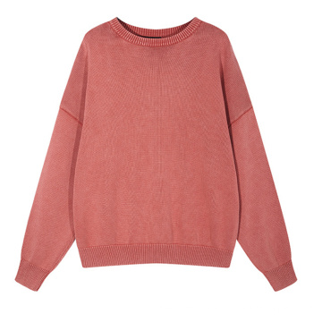 Oversize thick washed retro men's sweater